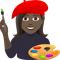 Woman Artist- Dark Skin Tone emoji on Emojione